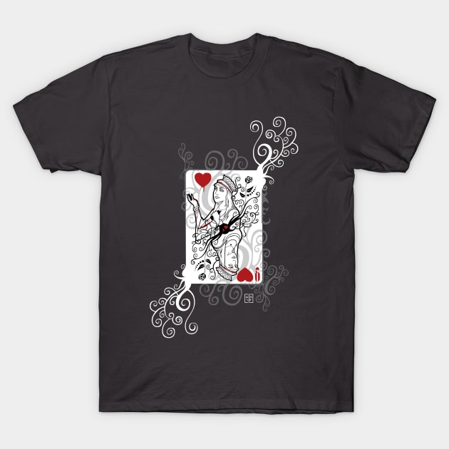 Queen of Hearts T-Shirt by BITICOL